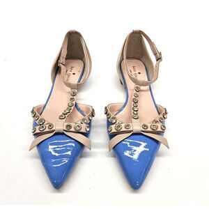 EUC $500 Kate Spade New York "Becca" Embellished Pointed Toe Flats - Size 8B